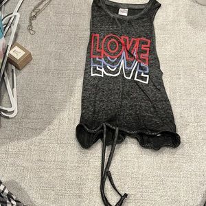 no boundaries love red white and blue tank top tied